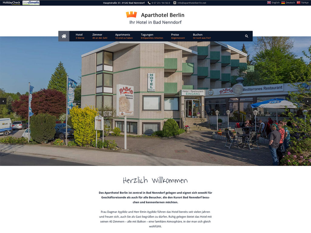 Screenshot Aparthotel Berlin in Bad Nenndorf